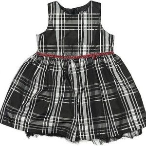 Girls Black and White Plaid Formal dress size 3T
